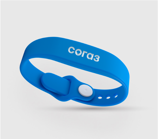 Силиконовый RFID браслет с логотипом для систем контроля и управления доступом СКУД