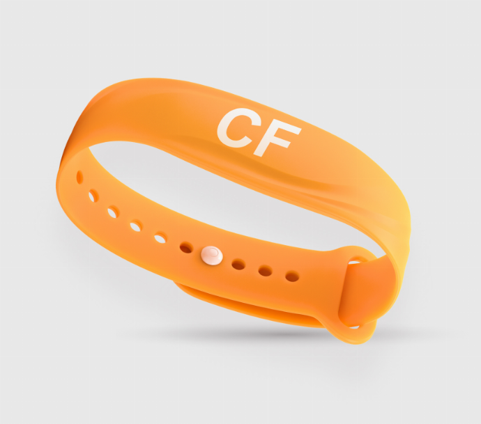 RFID силиконовый браслет с логотипом компании
